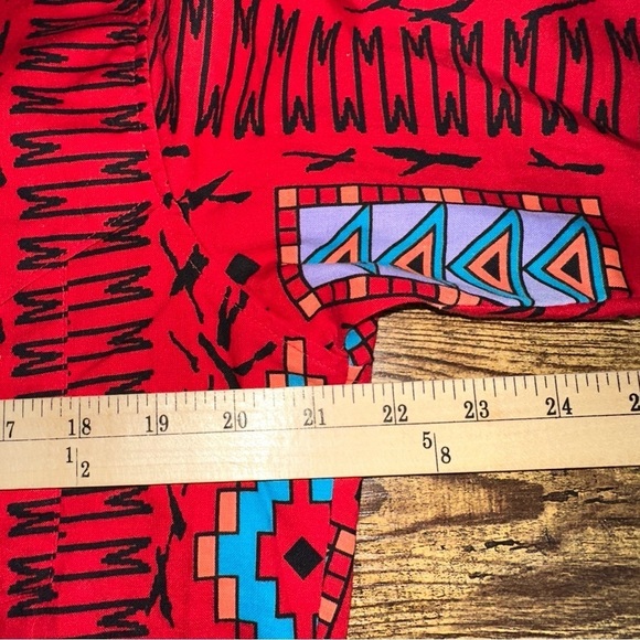 Wrangler Shirt Mens 15.5x33 Red Vintage Cowboy Cut Aztec Regular Fit X-Long Tail - Picture 3 of 14